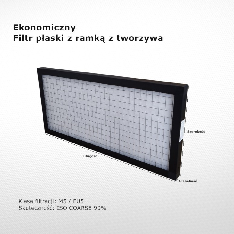 Filtr płaski M5 EU5 Iso Coarse 90% 200 x 390 x 25 mm ramka PVC