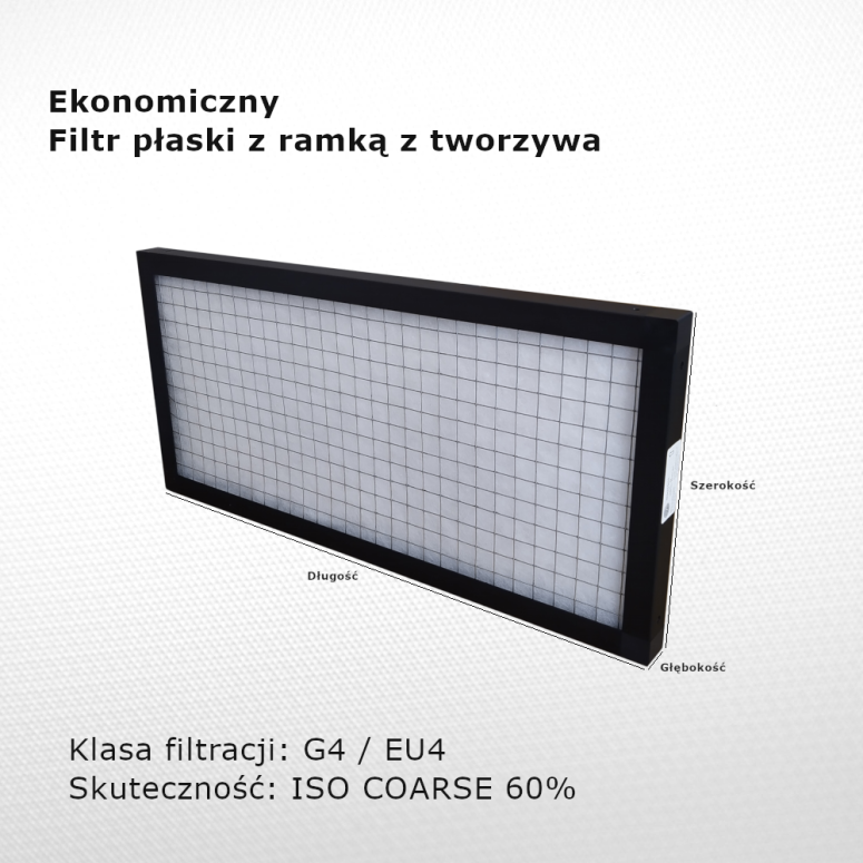 Flat filter G4 EU4 Iso Coarse 60% 150 x 300 x 25 mm PVC frame