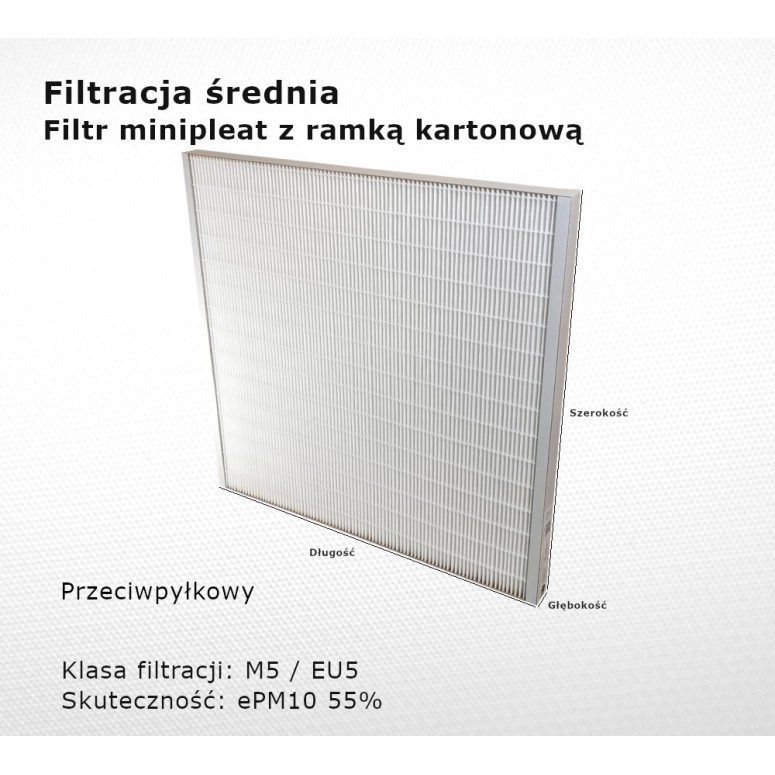 Intermediate filter M5 EU5 ePM10 55% 320 x 390 x 30 mm frame cardboard